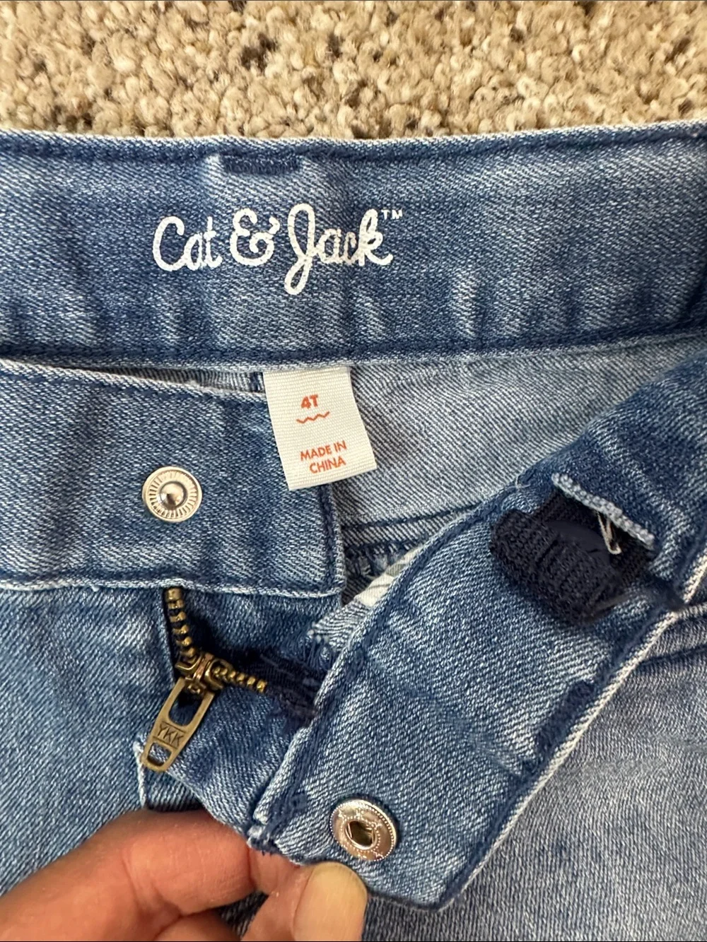 Cat & Jack Denim Top and Short Set 4T